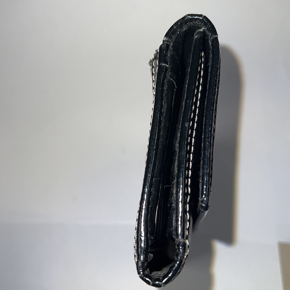 Coach Black Leather Large Clutch Wallet with separate Checkbook Cover - Picture 11 of 13